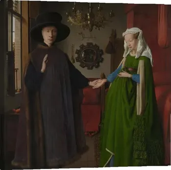 Obraz Sablio Obraz Svatba manželů - Jan van Eyck - 50x50 cm