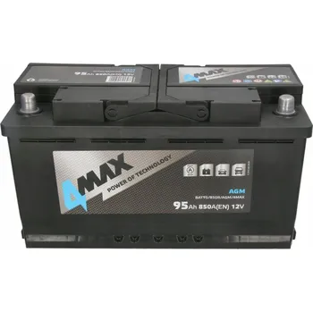 Autobaterie Akumulátor 4MAX 12V 95Ah/850A START&STOP AGM P+ BAT95/850R/AGM/4MAX