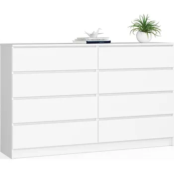 Dětská skříň KOMODA K160 8SZ CLP PK BÍLÁ