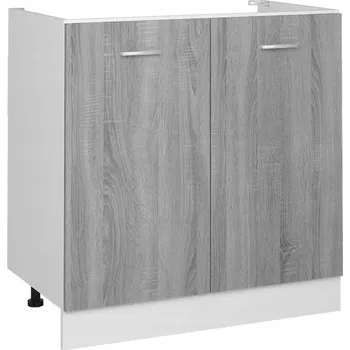 Kuchyňská skříňka Kuchyňská skříňka pod dřez Lyon, šedý dub sonoma, 80x46x81,5 cm