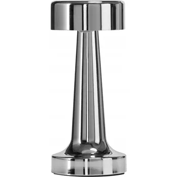 Lampička Stolní LED lampa TAVOLO dotyková stříbrná 21 cm