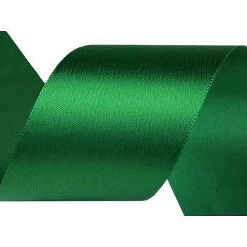 Stuha Atlasová stuha svazky po 3 m šíře 50 mm, malé, 76 zelená vánoční