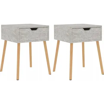 Noční stolek Noční stolek z dřevotřísky, šedá betonu, 40 x 40 x 56 cm