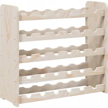 Stojan na víno Dřevěný Stojan na Víno z Masivního Borovicového Dřeva, 67,5x25x60 cm, na 30 Lahví