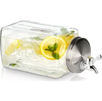 Dávkovač nápoje Skleněný dávkovač nápojů do lednice 3,3 l s kohoutkem
