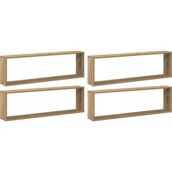 Knihovna Závěsné police Kostka, dřevotřískový materiál, dub Artisan, 100x15x30 cm