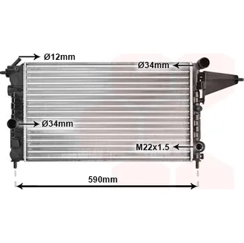 Autodíl Chladič, chlazení motoru VAN WEZEL 37002161