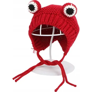 Čepice A5 Vlněná čepice Žáby - Žába pro zimu i léto