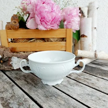 BERNADOTTE šálek / bujón na polévku 360 ml, bílý, Thun 1794 (Porcelánový bujón 2. jakost)