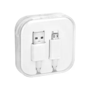 USB kabel A – Micro USB 1 A, 1 m, bílý, balení BOX - OEM + zdarma možnost vyzkoušet a vrátit zboží do 30 dní