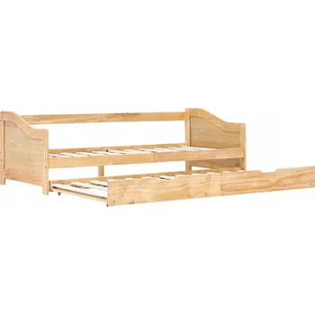 Pohovka Rozkládací dřevěná pohovka s lůžkem, rozměry 205 x 97,5 x 66 cm