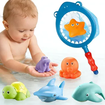 Hračka pro nejmenší Hračka do koupele Sada 7 dílků měnících barvy pro děti