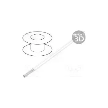 elektrický kabel Vodič HookUp Wire PVC lanko Cu 28AWG bílá PVC 600V 30,5m