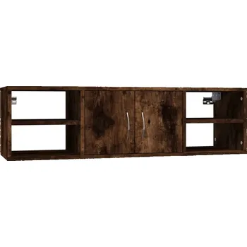 police Nástěnná police z dřevovláknité desky, kouřový dub, 102x30x29 cm