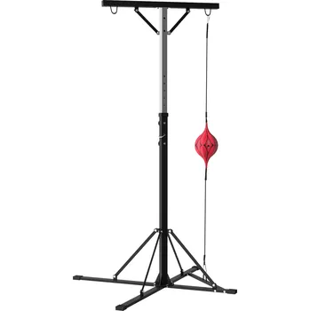 Bojový sport SPORTNOW Stojan na boxovací pytel SPORTNOW, výškově nastavitelný, volně stojící držák boxovacího pytle se speedballem, nosnost až 60 kg, ocel, černý | Aosom