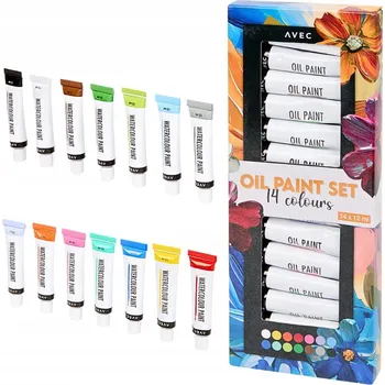 Vodová barva OLEJOVÉ BARVY V TUBĚ SADA 14 BAREV AVEC