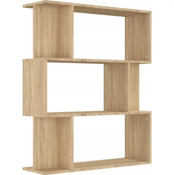 Knihovna Knihovna s 9 přihrádkami, dub sonoma, 80 x 24 x 96 cm