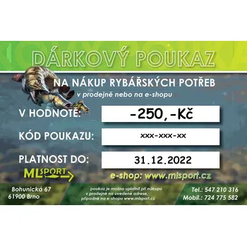 Ostatní Dárkový poukaz 250,-Kč