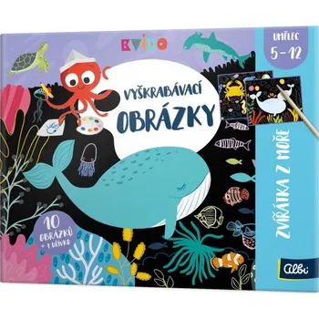 omalovánky ALBI Kvído - Vyškrabávací obrázky - Zvířátka z moře