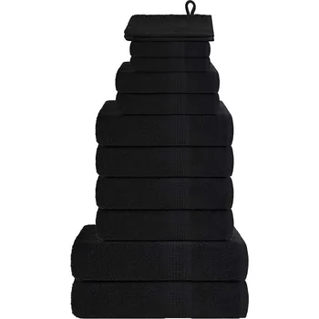 Utěrka 12dílná sada ručníků FROGN černá 360 g/m² Černý 137107