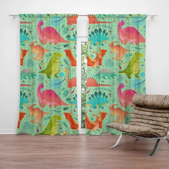 Závěs Sablio Závěs Dinosauři v trávě: 2ks 140x250cm