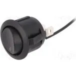ROCKER SPDT pol 2 ON-ON 20A/12VDC černá LED 12VDC,bodové