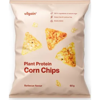 Chips Vilgain Kukuřičné proteinové chipsy BIO – BBQ 60 g