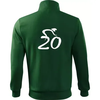 Pánská mikina Cyklista slaví dvacítku (20) - Mikina bez kapuce Adventure - 3XL ( Lahvově zelená )