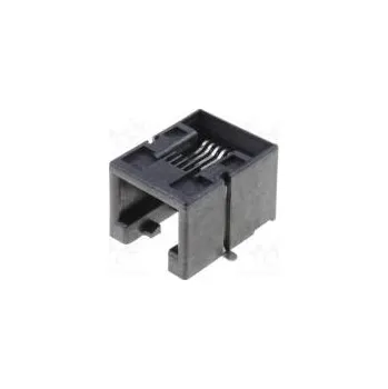 Elektrická zásuvka Zásuvka RJ12 PIN 6 Kat 3 nízkoprofilové zlacený SMT