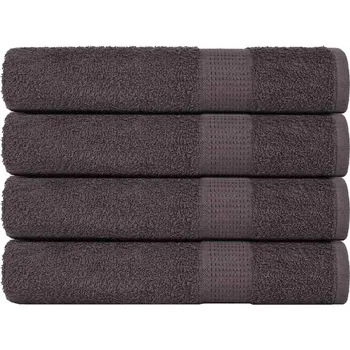 Utěrka Saunové osušky FROGN 4 ks antracitové 80x200 cm 360 g/m² Antracitová 136694