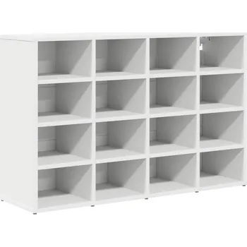 Botník vidaXL Skříň na obuv s policí Bílá 103 x 30 x 67 cm kompozitní dřevo