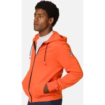 Pánská mikina Rossignol LOGO SWEAT FZ HOOD FT pánská oranžová bavlněná mikina-M