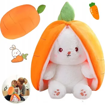 plyšák PLYŠOVÁ HRAČKA KRÁLÍK HIDE AND SEEK ŽLUTÝ S MRKVÍ 25 CM PRO DĚTI