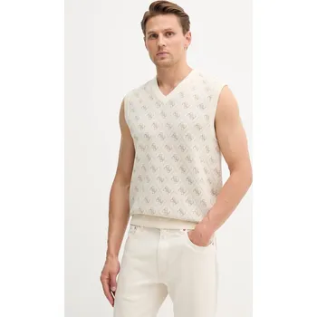 Pánská bunda Vesta Guess HORACE pánská, béžová barva, M5YR09 Z3OE2 M5YR09.Z3OE2 01X, vel. M