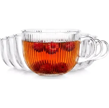 Sklenice Sklenice na kávu a čaj 470 ml, sada 6 ks