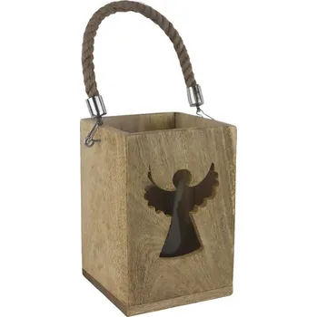 Svícen Svícen mango/sklo anděl O0408