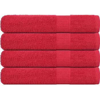 Utěrka Saunové osušky FROGN 4 ks červené 80x200 cm 360 g/m² Červená 136936