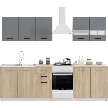 Kuchyňská linka Kuchyňská linka Laclar dub sonoma / šedá