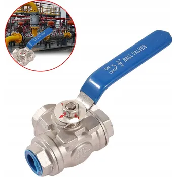 Ventil KULOVÝ KOHOUT TŘÍCESTNÝ NEREZOVÝ KYSELINOVZDORNÝ G 1/2 PALCE SS316