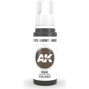 Vodová barva Akrylová Barva AK Interactive AK11229 Burnt Umber Ink 17 ml