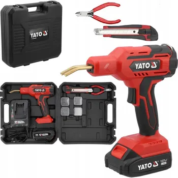 Svářečka SVÁŘEČKA HORKOVZDUŠNÁ PISTOLE NA PLASTY 18V 500C +2Ah PÁJEČKA SEŠÍVAČKA