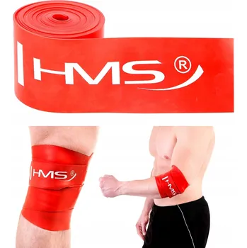 Cvičební guma / odporová guma FB01 HMS 2080 MM x 50 MM x 1.2 MM, odpor 9 KG, červená - mobilizace