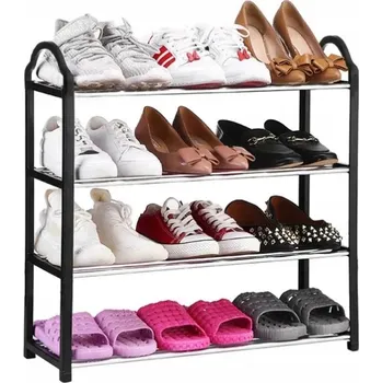 Botník BOTNÍK POLICE REGÁL STOJAN KOVOVÝ 4 PATRA