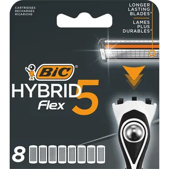 BIC Hybrid 5 Flex Náhradní hlavice do holicího strojku, sada 8 kusů