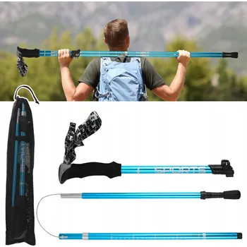 Trekingová hůl Trekkingové hole skládací modré hliníkové 110-135 cm