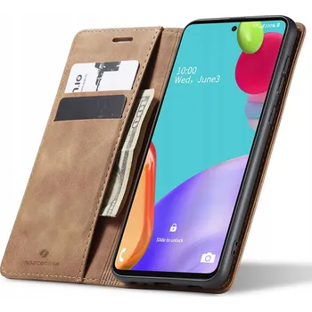 Pouzdro na mobilní telefon Pouzdro s klopou Spacecase pro Samsung Galaxy A52 5G hnědé