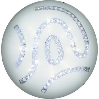 Nástěnné svítidlo Kulaté nástěnné / stropní LED světlo GAJA - 10W, 3000K (teplá bílá), 30cm, čiré / bílé