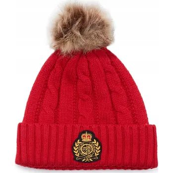 Pokrývka hlavy Lauren Ralph Lauren zimní čepice beanie červená, univerzální velikost