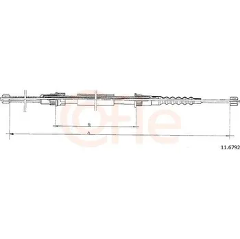 Lanko parkovací brzdy Lanovod parkovací brzdy COFLE 92.11.6792