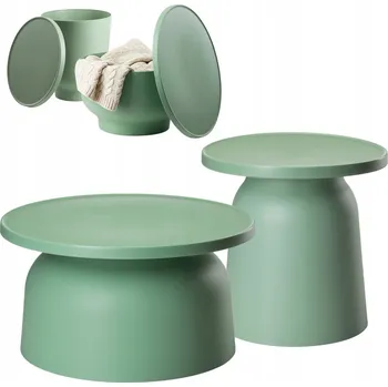 Konferenční stolek Konferenční stolek HowHomely kulatý 113,5 x 113,5 x 46 cm zeleň